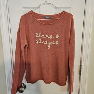 Marled Reunited Stars & Stripes Sweater Top